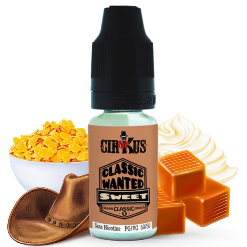 E liquide Sweet Classic Wanted | Tabac blond Céréales Crème Caramel