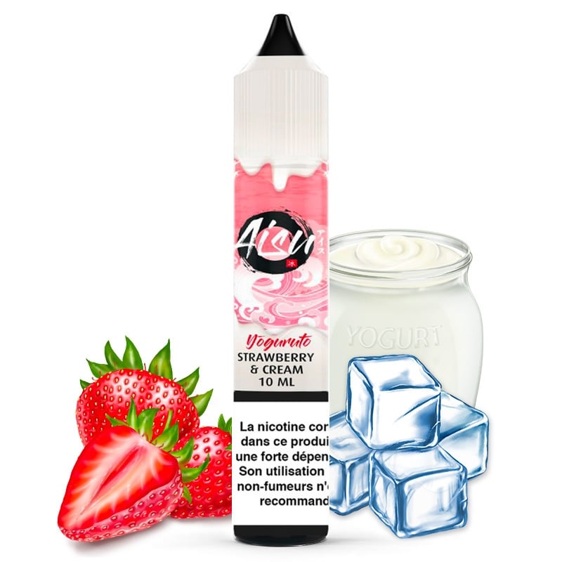 E liquide Strawberry Cream 0% Sucralose Sels de nicotine Aisu | Sel de Nicotine