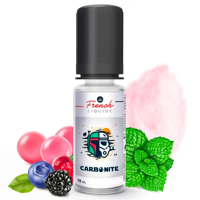 E liquide Carbonite Le French Liquide | Bubble-gum Barbe à papa Baies noires Menthe 