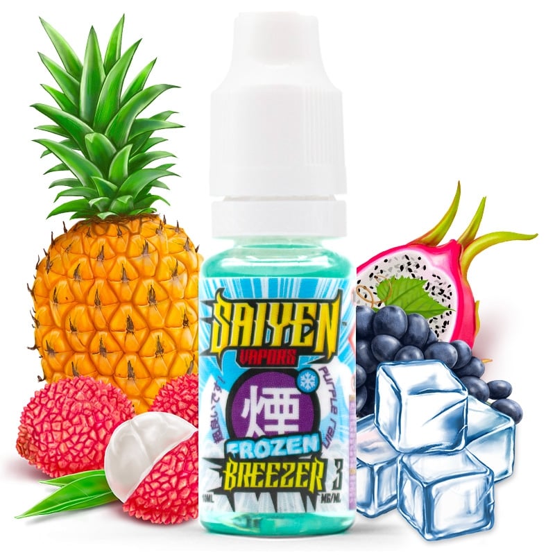 E liquide Frozen Breezer Saiyen Vapors | Fruit du dragon Litchi Raisin Ananas Frais