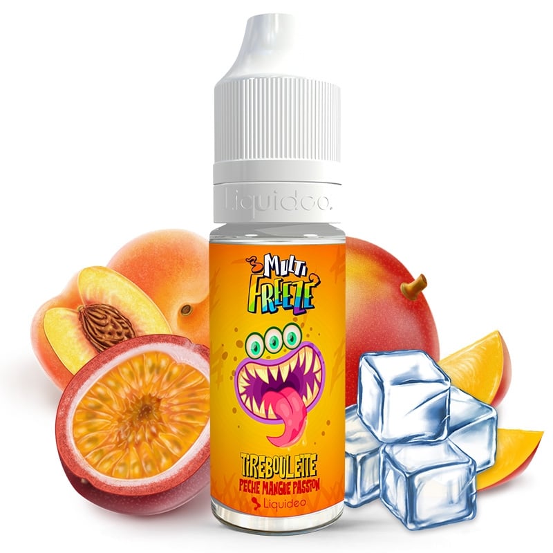 E liquide Tireboulette Liquideo | Pêche Mangue Fruit de la passion Frais