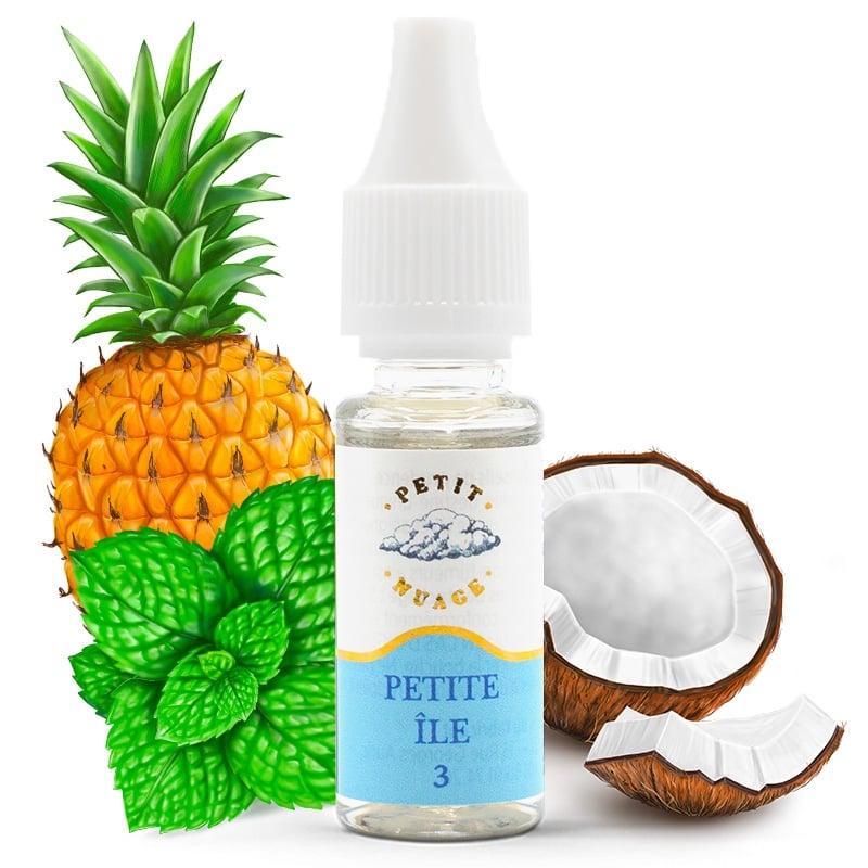 E liquide Petite Île Petit Nuage | Noix de coco Ananas Menthe verte