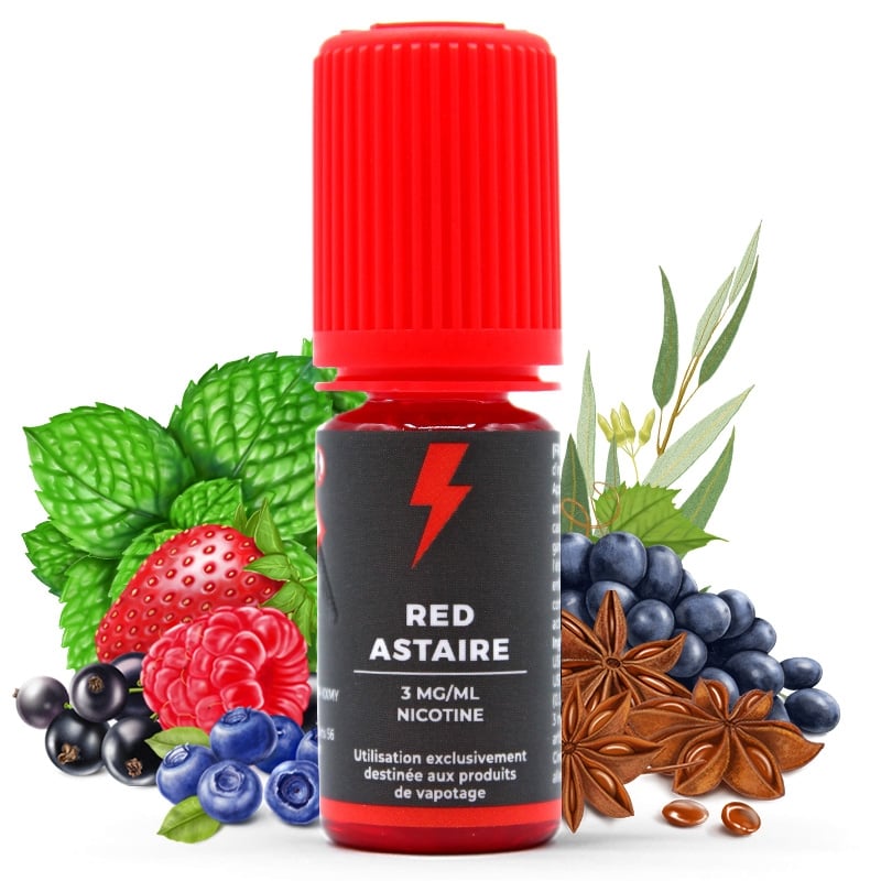 E liquide Red Astaire T-Juice | Fruits rouges Raisin noir Eucalyptus Anis Menthe