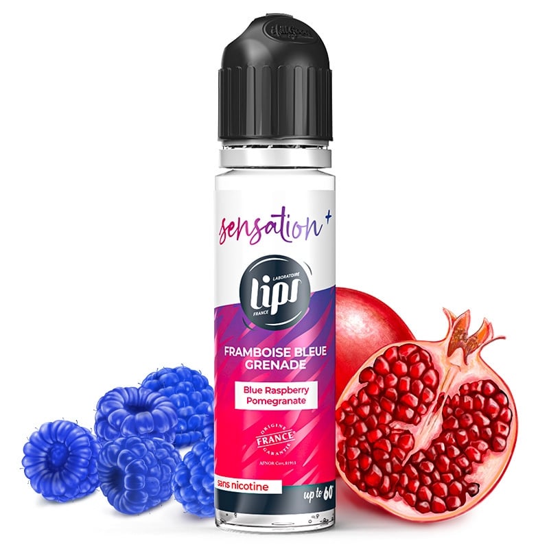 E liquide Framboise Bleue Grenade Sensation + Le French Liquide 50ml