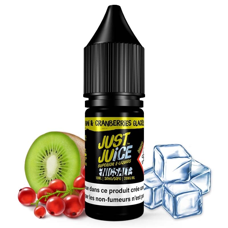 E liquide Kiwi & Cranberry On Ice Nic Salt Just Juice | Sel de Nicotine