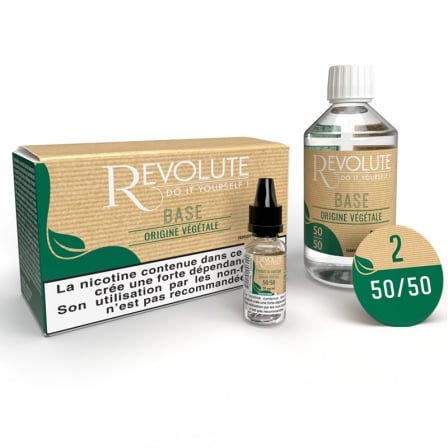 Pack 100 ml Base e liquide DIY Végétale 50/50 Revolute