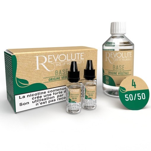 Pack 100 ml Base e liquide DIY Végétale 50/50 Revolute