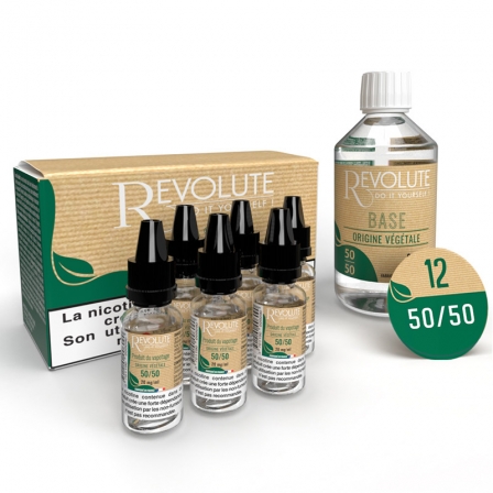 Pack 100 ml Base e liquide DIY Végétale 50/50 Revolute