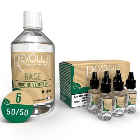 Pack 200 ml Base e liquide DIY Végétale 50/50 Revolute