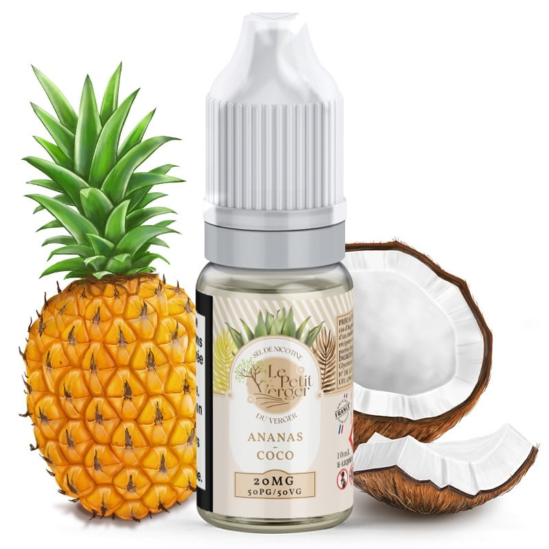 E liquide Ananas Coco Sels de nicotine Le Petit Verger | Sel de Nicotine