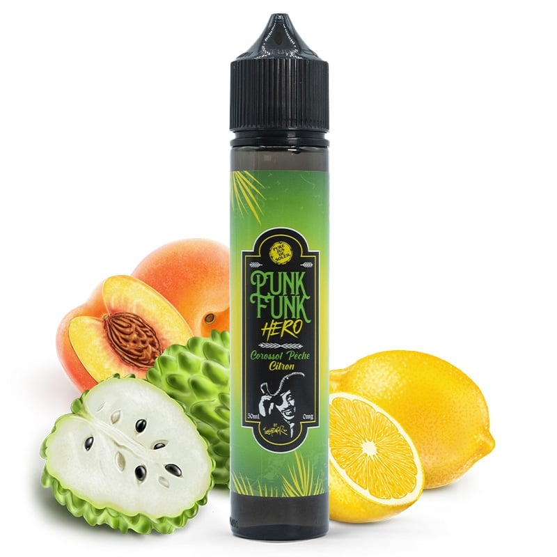 E liquide Corossol Pêche Citron Punk Funk Hero 50ml