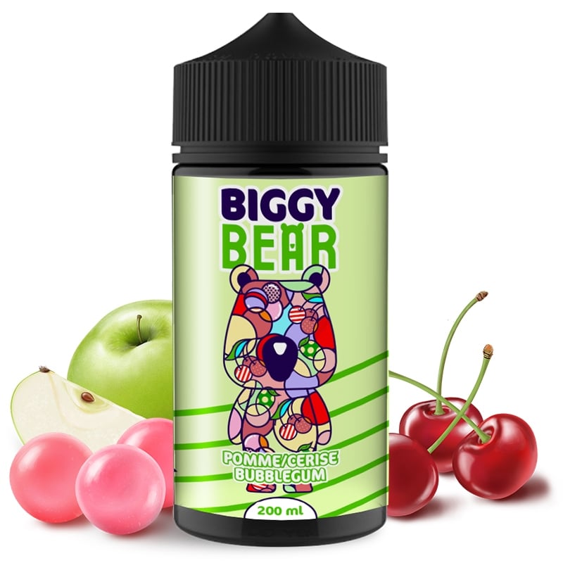 E liquide Pomme Cerise Bubble Gum Biggy Bear 200ml