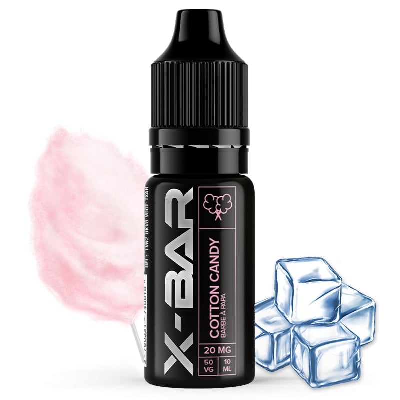 E liquide Cotton Candy Sels de nicotine X-Bar | Barbe à papa Frais