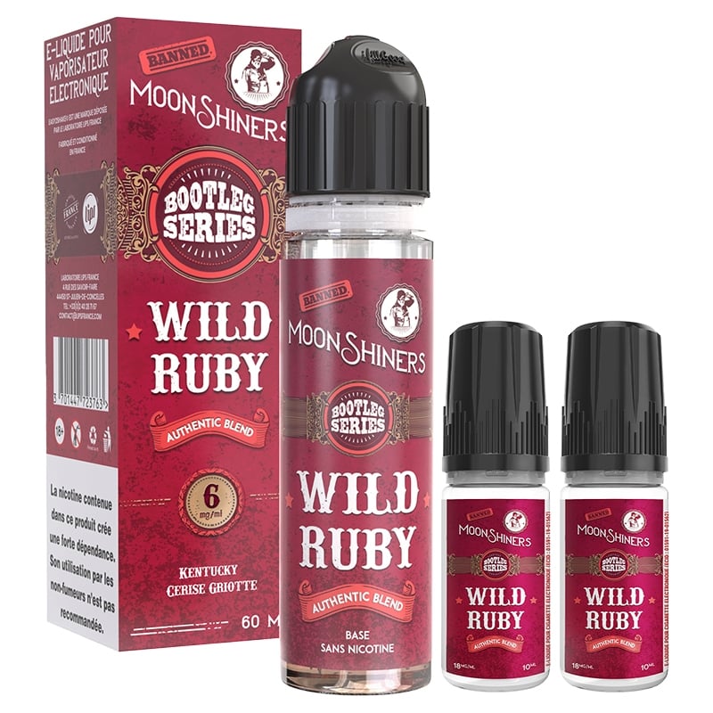 E liquide Wild Ruby Authentic Blend Easy2Shake Moonshiners 60ml