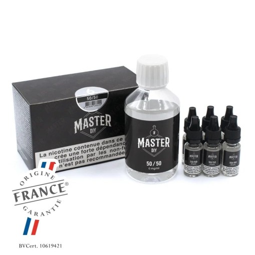 Pack 200 ml Base e liquide DIY 50/50 Master e liquide DIY