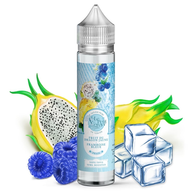 E liquide Fruit du Dragon Jaune Framboise Bleue Frais Le Petit Verger 50ml