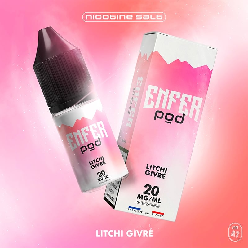 E liquide Litchi Givré Salts Enfer Pod | Sel de Nicotine