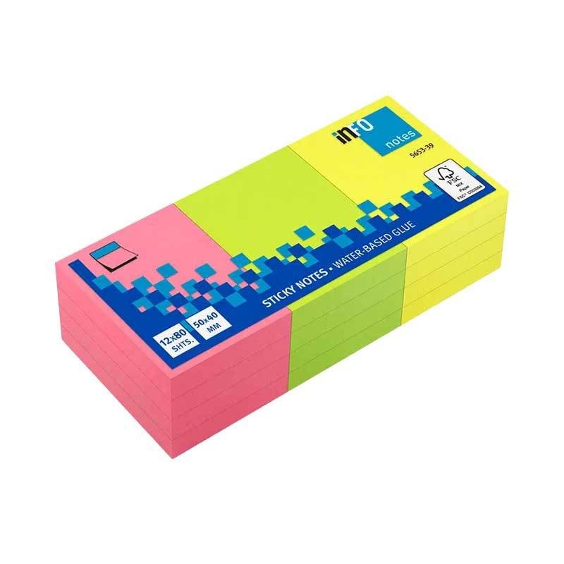 Blocs Notes couleurs assorties (X12)