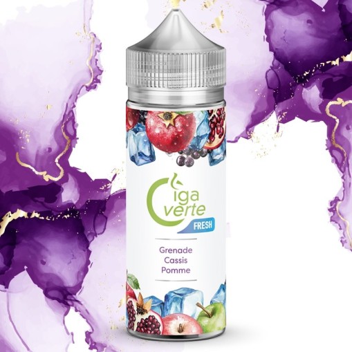 E-liquide Grenade Pomme Cassis Frais Cigaverte 50ml ou 100ml