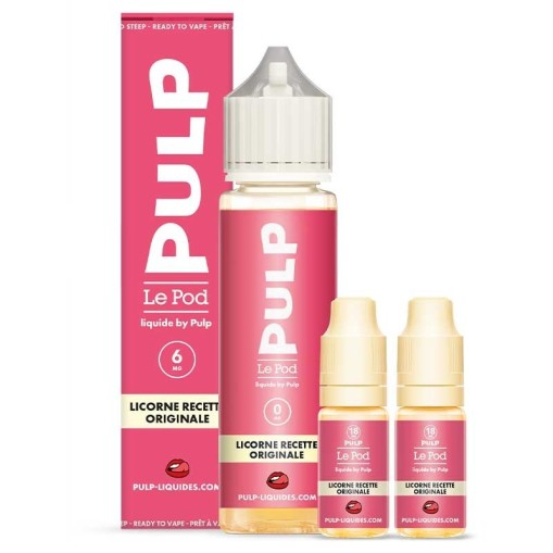 E-liquide Pack 60ml Licorne Recette Originale Le Pod liquide by PULP 60ml
