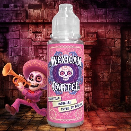 E-liquide Myrtille Groseille Fleur de Sureau Mexican Cartel 50ml ou 100ml