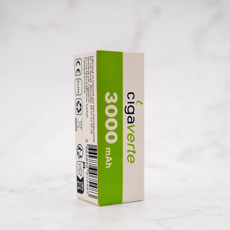 Accu Cigaverte 18650 3000 mAh 30A, Batterie 18650 Cigaverte