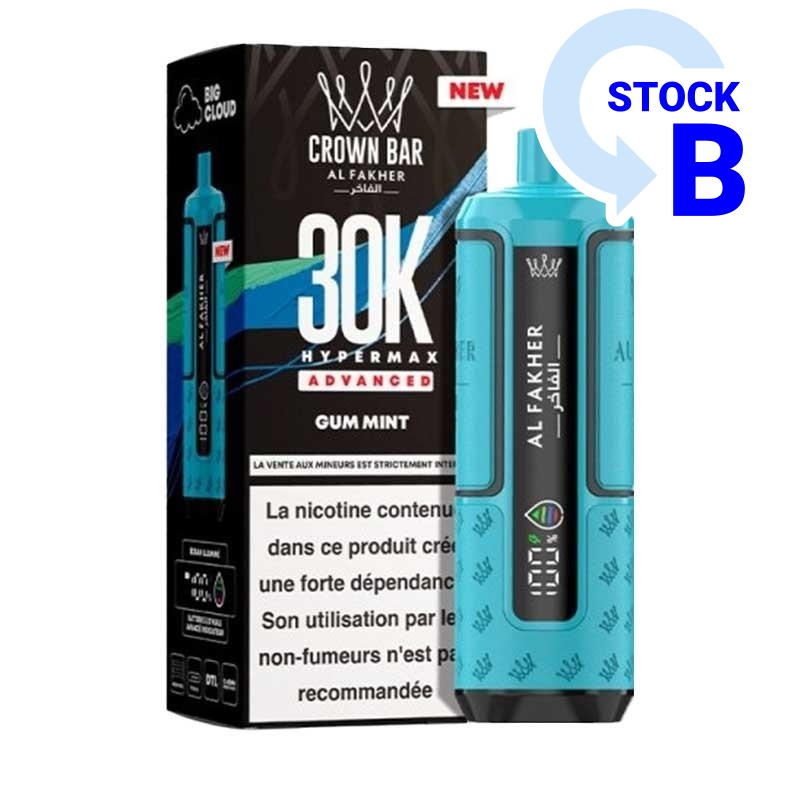 Puff Hyper Max Advanced Crown Bar 30K Al Fakher pas cher