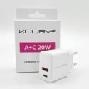 Adaptateur Chargeur Secteur USB + USB-C Kuurve pas cher pas cher