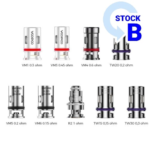 Résistance PnP VOOPOO Pod Vinci  Vinci X  Navi  Vinci Air  Drag S  Drag X  Argus Air  PnP Tank  Invader GT  V Suit  Drag Max  Ar