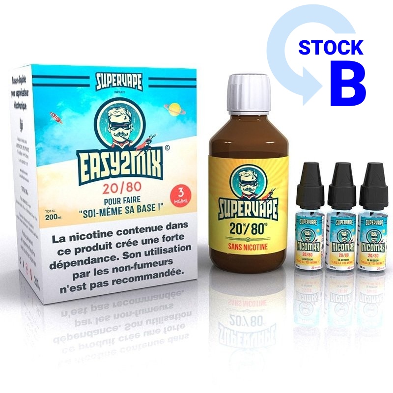 Pack DIY EASY2MIX 20/80 Supervape  200 ml