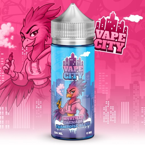 E-liquide Myrtille Grenade Framboise Bleue Vape City 50ml/100ml