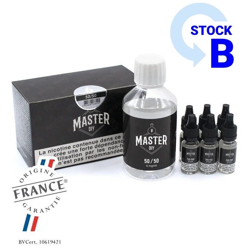 Pack 200 ml Base e liquide DIY 50/50 Master e liquide DIY