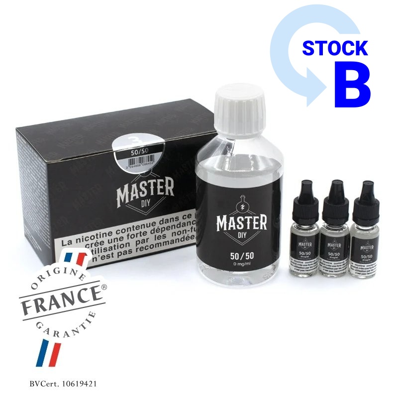 Pack 200 ml Base e liquide DIY 50/50 Master e liquide DIY