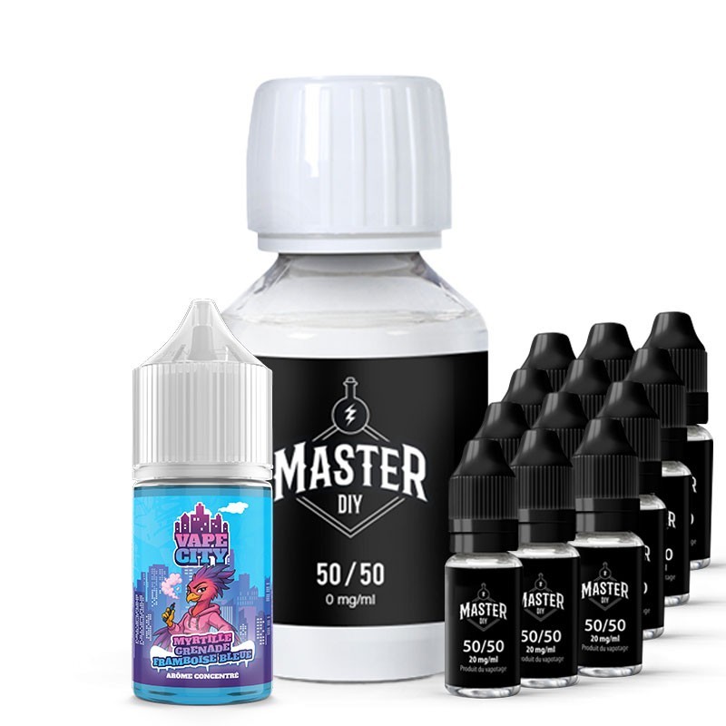 Pack DIY Myrtille Grenade Framboise Bleue Vape City