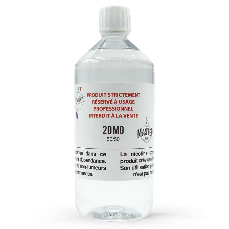 Base e-liquide 50/50 Master DIY 1 Litre (20mg)