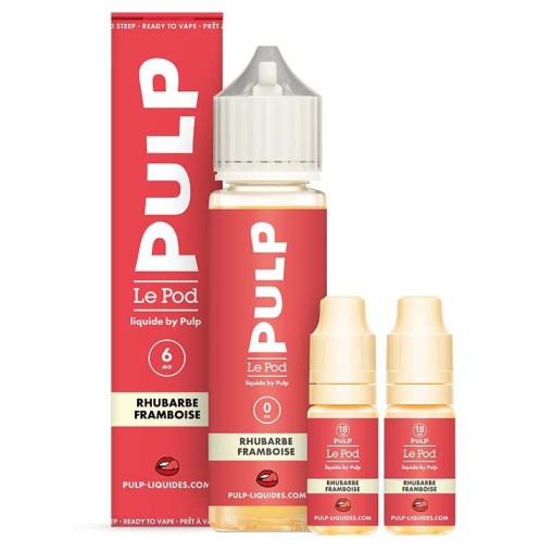 E-liquide Pack Rhubarbe Framboise Le Pod liquide by PULP 60ml