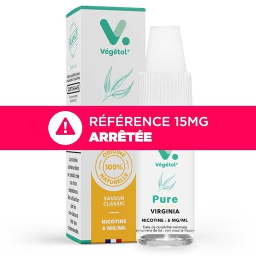 E-liquide Pure Virginia Vegetol : classic blond 100% Végétol