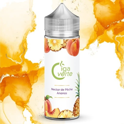 E-liquide Nectar de Pêche Ananas Cigaverte : fruité
