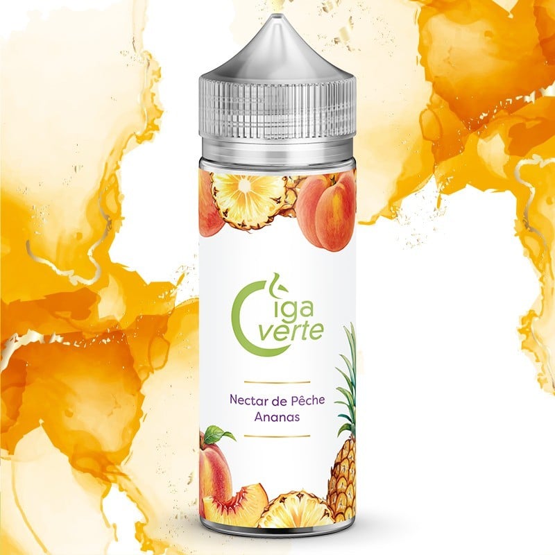 E-liquide Nectar de Pêche Ananas Cigaverte : fruité