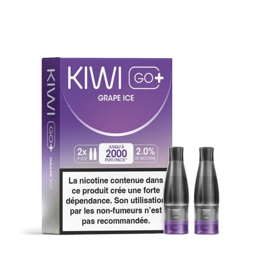 Cartouches Kiwi Go+ Pré-remplies Kiwi Vapor (X2)