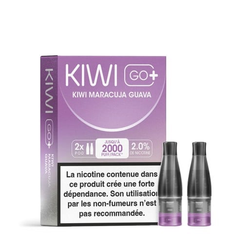 Cartouches Kiwi Go+ Pré-remplies Kiwi Vapor (X2)