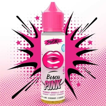 E-liquide Bisou Pink Swoke : framboise, groseille, fraise
