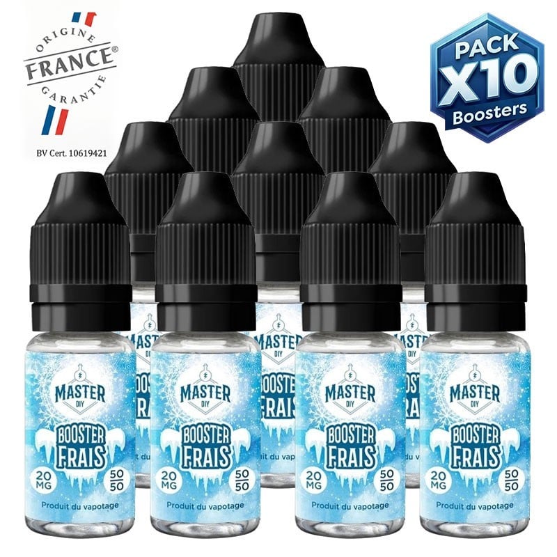 Pack 10 Boosters nicotine Frais Master DIY