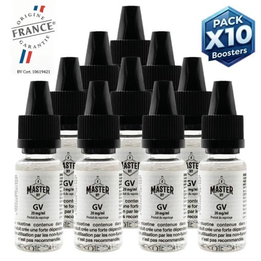 Pack 10 Boosters nicotine 20mg Master DIY