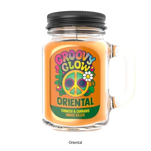 Bougie Groovy Glow : neutralisant d'odeurs et parfum d'ambiance