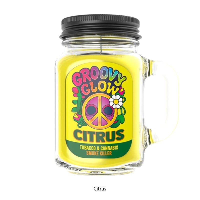 Bougie Groovy Glow : neutralisant d'odeurs et parfum d'ambiance