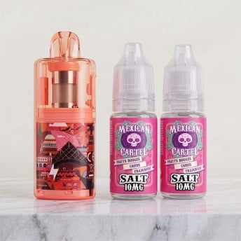 Pack Kloud 35K Fruits Rouges Cassis Framboise Salt : puff rechargeable et e-liquides