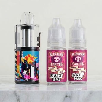 Pack Kloud 35K Ananas Fraise Pêche Salt : pod rechargeable et e-liquides