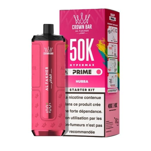 Puff Hyper Max Prime Crown Bar 50K Al Fakher : 50000 bouffées