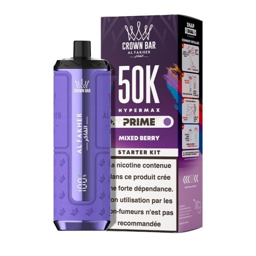 Puff Hyper Max Prime Crown Bar 50K Al Fakher : 50000 bouffées